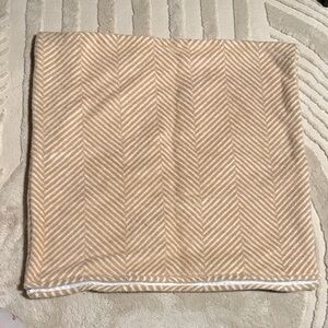 Chevron Patterned Tan Accent Pillow Cover